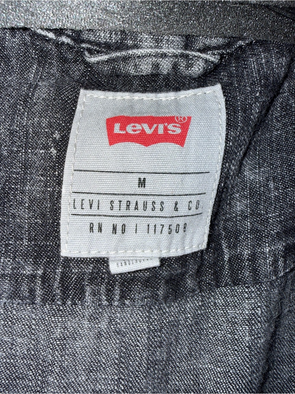 Levi's Black Acid-Wash Denim Shirt Jacket - Picture 4 of 5